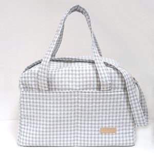 Bolso Maternidad Vichy Gris