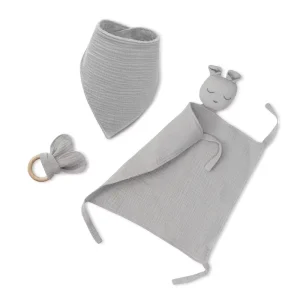 Set de regalo Dou dou, Bandana, Mordedor Gris petroleo