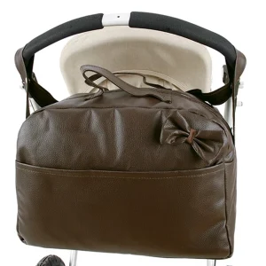 Bolso maternidad lazo MARRÓN CHOCOLATE