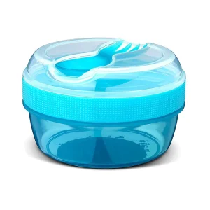 FIAMBRERA CAJA DE ALMUERZO CON TAPA REFRIGERANTE ·AZUL·