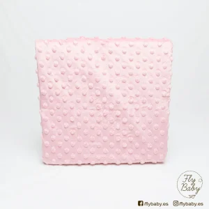 Manta para bebé de topitos rosa maquillaje