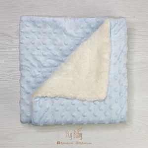 Manta para bebe de borreguillo azul celeste