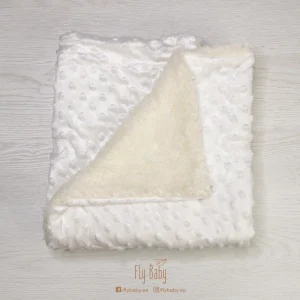 Manta para bebe de borreguillo blanca