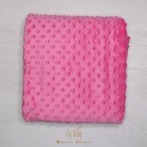 Manta para bebé de topitos Rosa Barbie