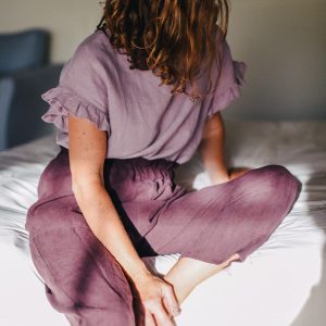 Pantalón de lino mujer con elástico